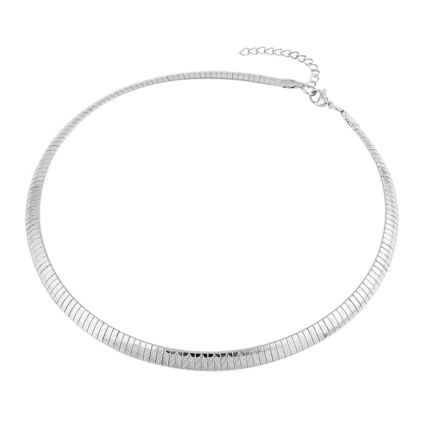 Shop Lc Omega Chain Necklace (18-20 Inches) In Stainless Steel Tarnish-Free Waterproof Sweat Proof Jewelry