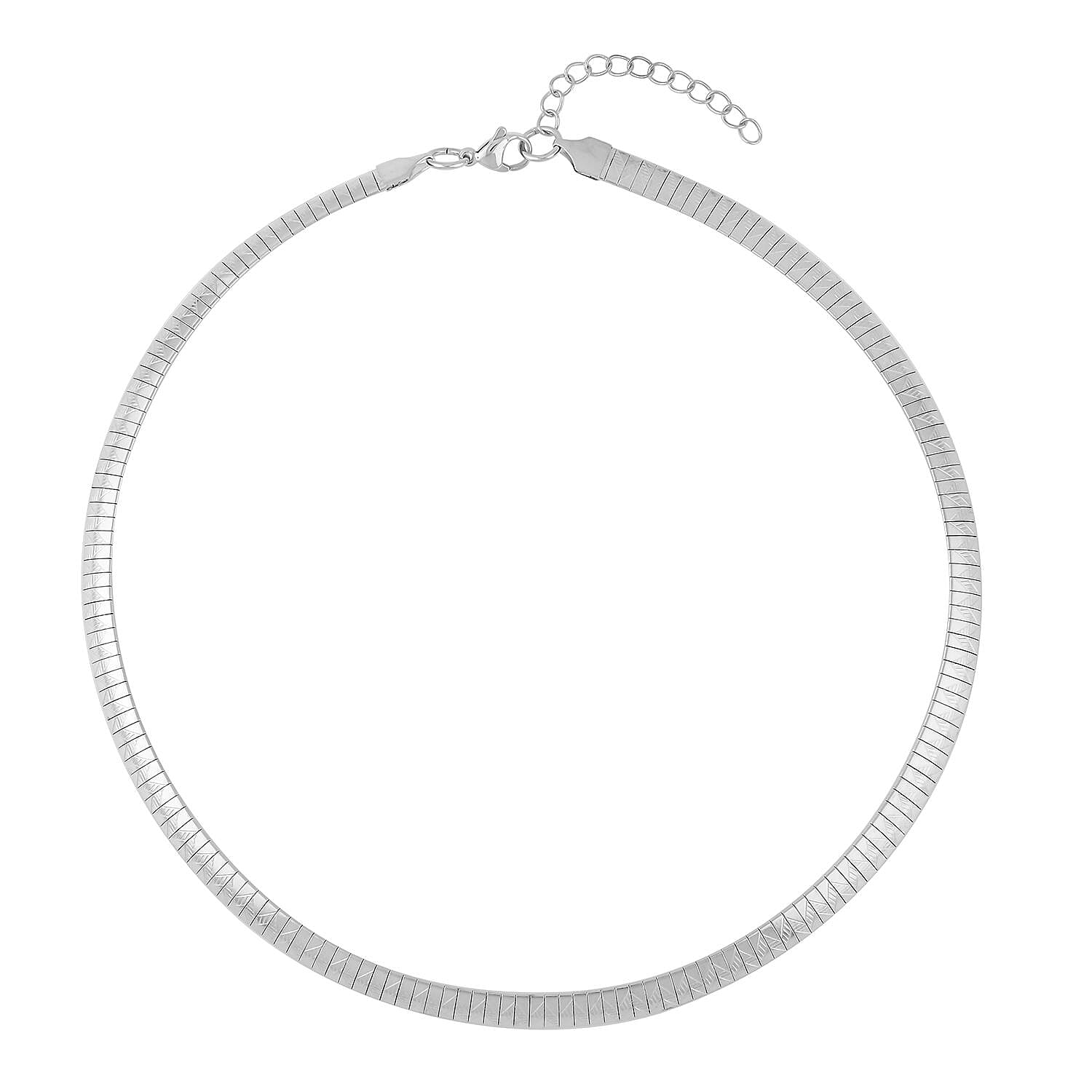 shop lc Omega Chain Necklace (18-20 Inches) in Stainless Steel Tarnish-Free Waterproof Sweat Proof Jewelry