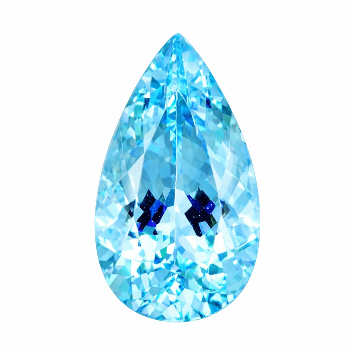 shop lc One Of A Kind Certified & Appraised AAAA Santa Maria Aquamarine (Pear Free Size) 4.42 ctw