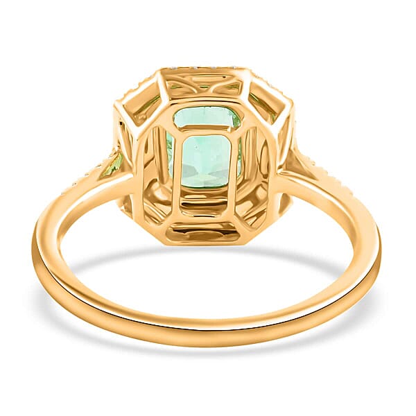 Shop Lc One Of A Kind Certified & Appraised Iliana AAA Boyaca Colombian Emerald And Diamond G-H SI 1.70 Ctw Ring In 18K Yellow Gold 7.70 Grams