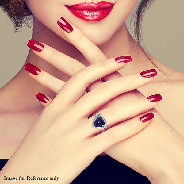 Shop Lc One Of A Kind Rhapsody AAAA Tanzanite And Diamond E-F VS 5.80 Ctw Ring In 950 Platinum 8.35 Grams