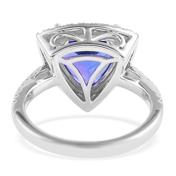 Shop Lc One Of A Kind Rhapsody AAAA Tanzanite And Diamond E-F VS 5.80 Ctw Ring In 950 Platinum 8.35 Grams