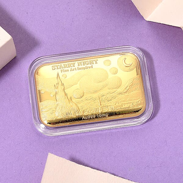 Shop Lc One Time Only 24K Gold Starry Night — Under A Sky Of Wonder Embossed Gold Sheet