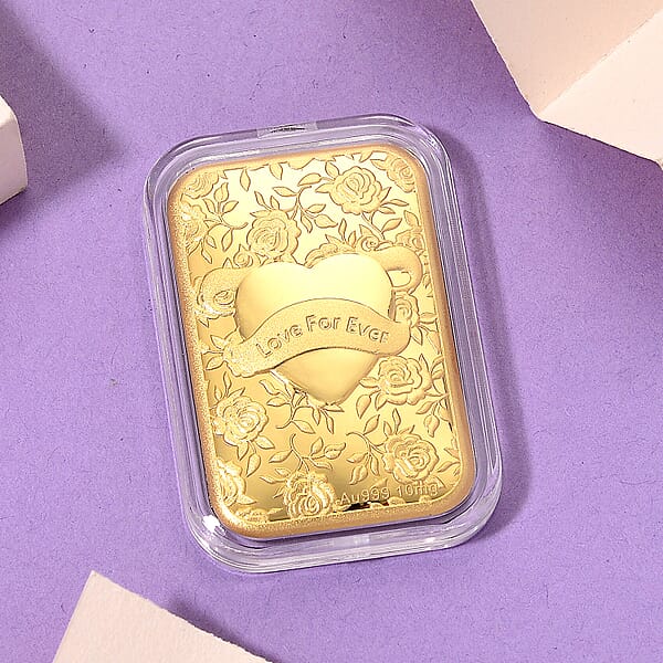 Shop Lc One Time Only 24K Gold Valentine Heart – Love Forever Embossed Sheet (31 × 45.5mm) 10mg