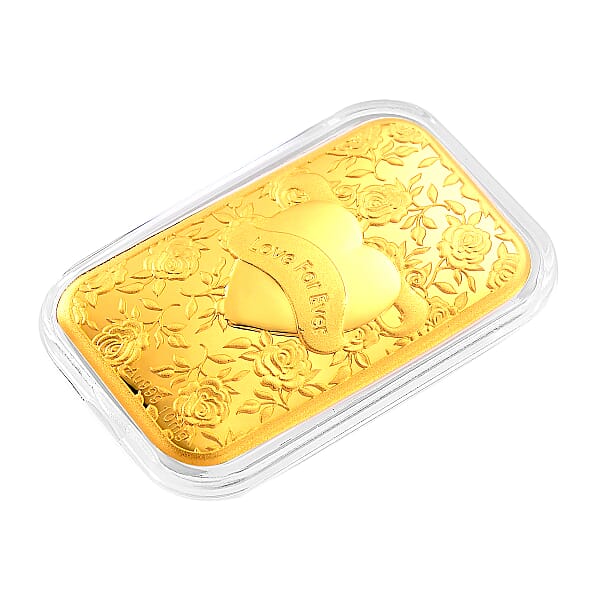 Shop Lc One Time Only 24K Gold Valentine Heart – Love Forever Embossed Sheet (31 × 45.5mm) 10mg