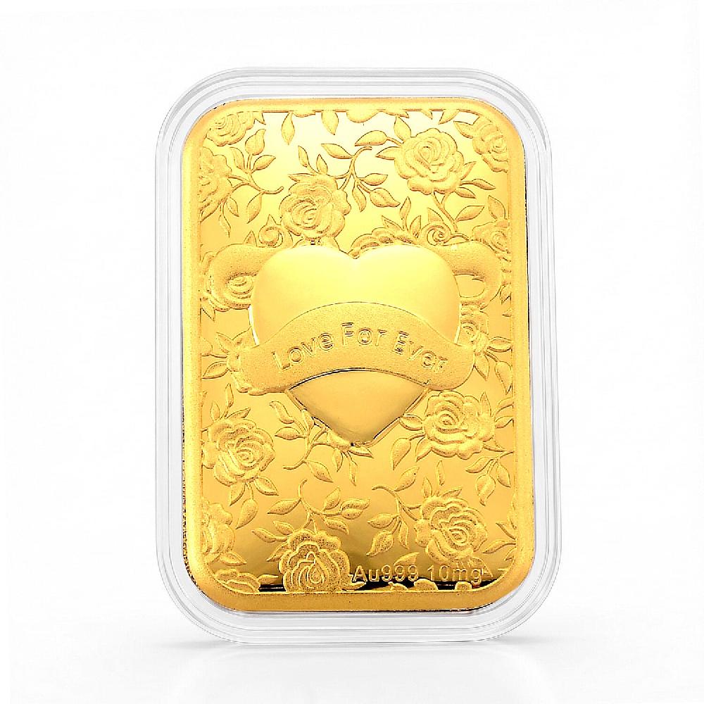 shop lc One Time Only 24K Gold Valentine Heart – Love Forever Embossed Sheet (31 × 45.5mm) 10mg