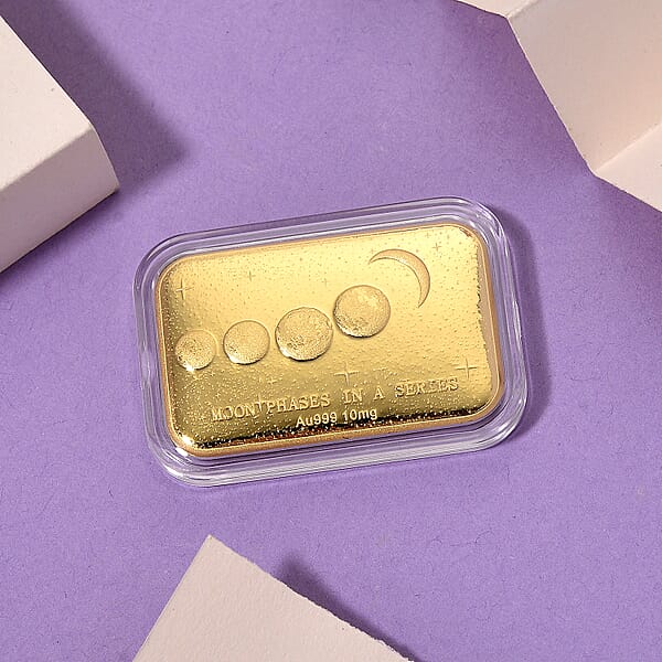 Shop Lc One Time Only 24K Golden Moon Phases A Symbol Of Life’s Journey Embossed Sheet 10mg