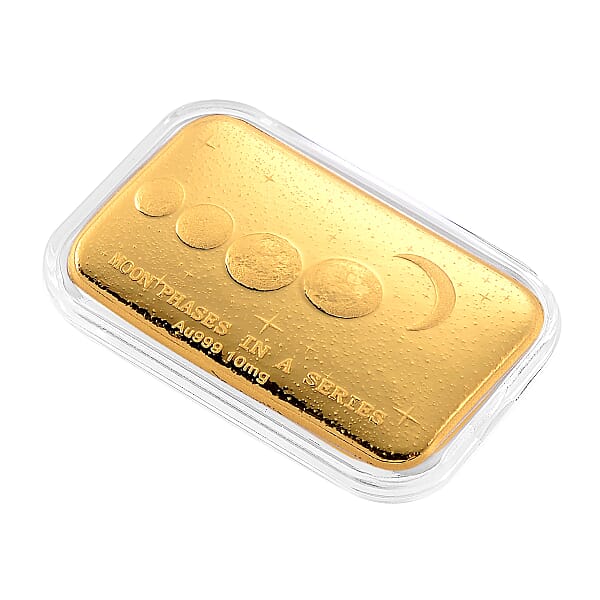 Shop Lc One Time Only 24K Golden Moon Phases A Symbol Of Life’s Journey Embossed Sheet 10mg