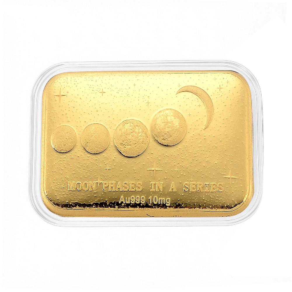 shop lc One Time Only 24K Golden Moon Phases A Symbol of Life’s Journey Embossed Sheet 10mg