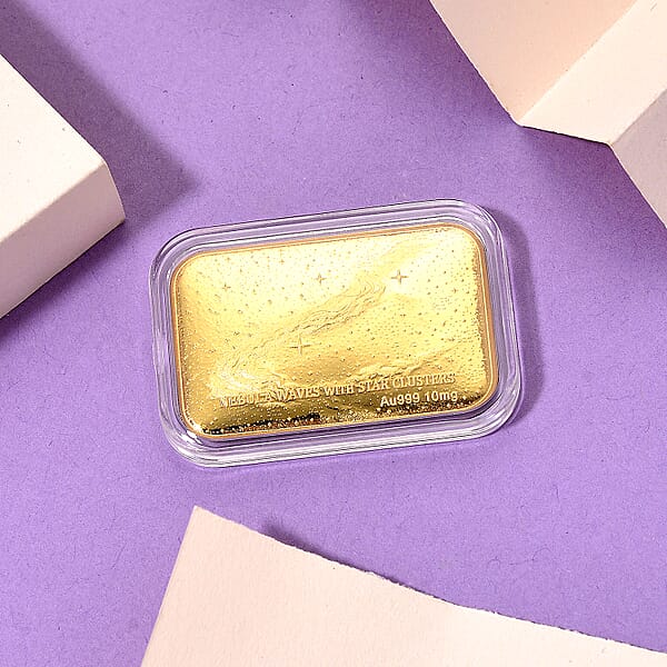 Shop Lc One Time Only 24K Golden Nebula Waves - Born Among The Stars Embossed Sheet 31x45.5mm 10mg