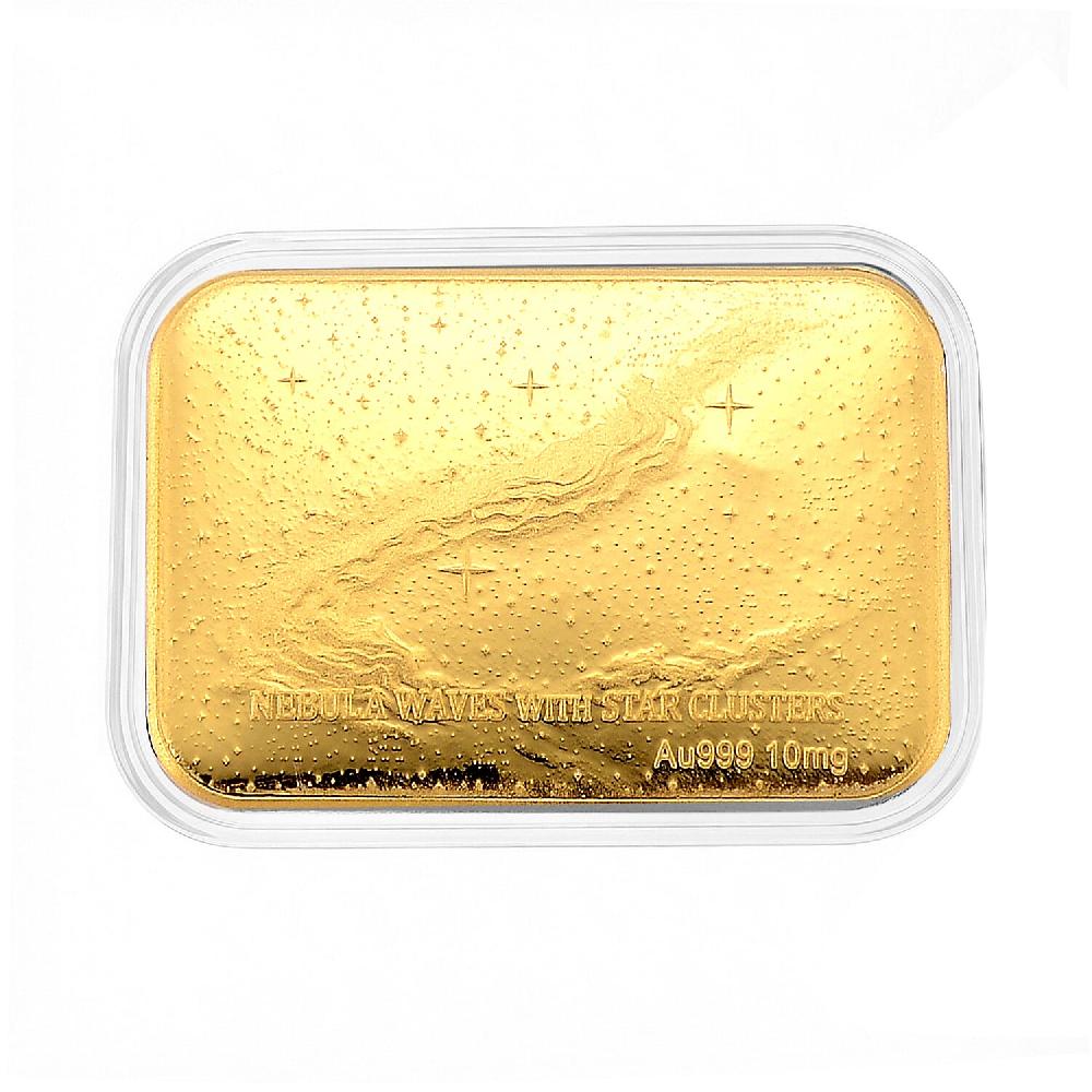 shop lc One Time Only 24K Golden Nebula Waves - Born Among the Stars Embossed Sheet 31x45.5mm 10mg