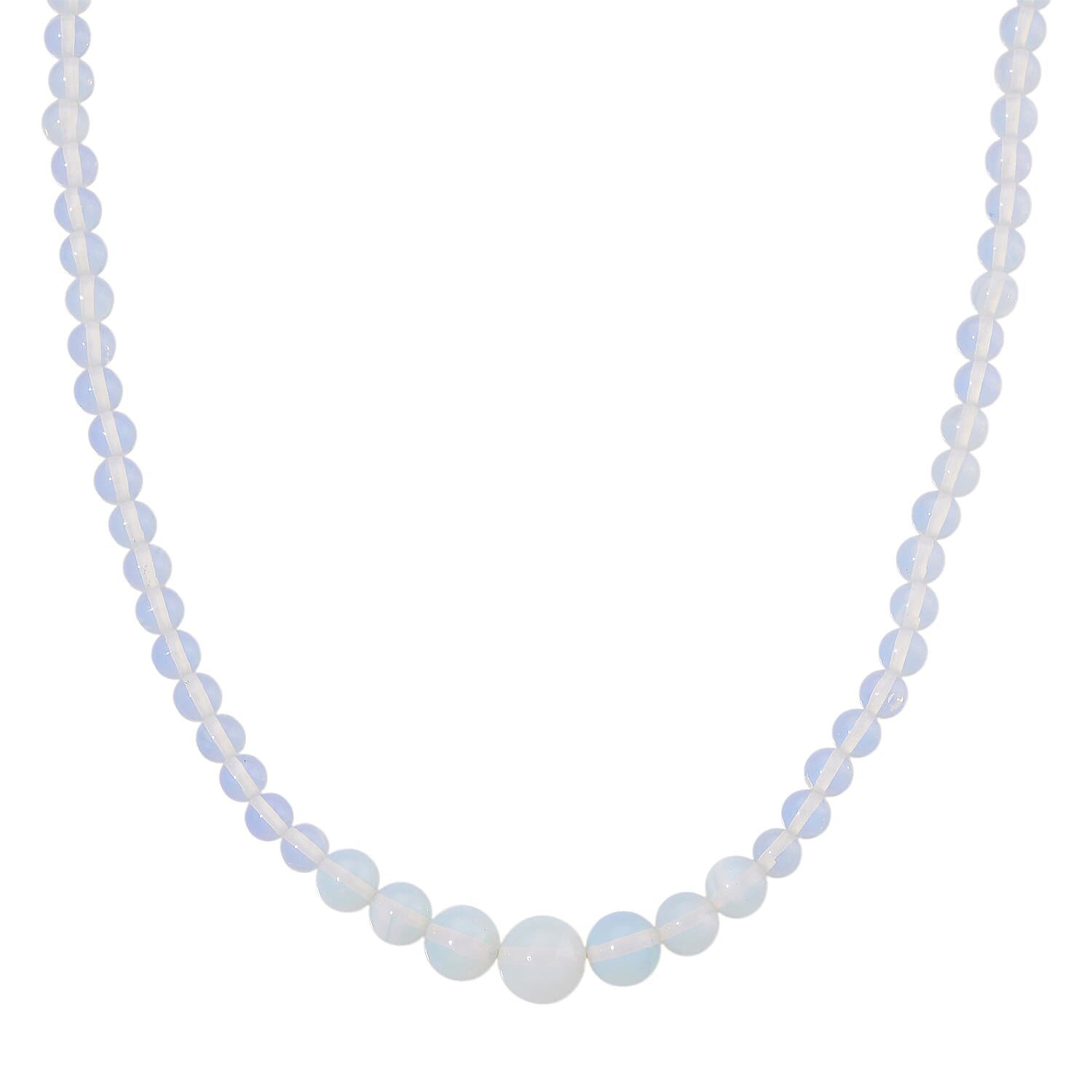 shop lc Opalite 200.00 ctw Beaded Graduation Necklace 18-20 Inches in ION Plated YG Stainless Steel