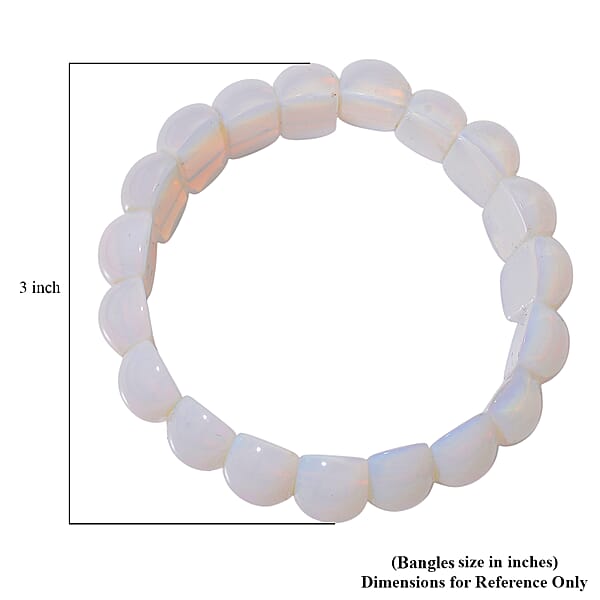 Shop Lc Opalite 300.00 Ctw Cushion Block Stretch Bracelet