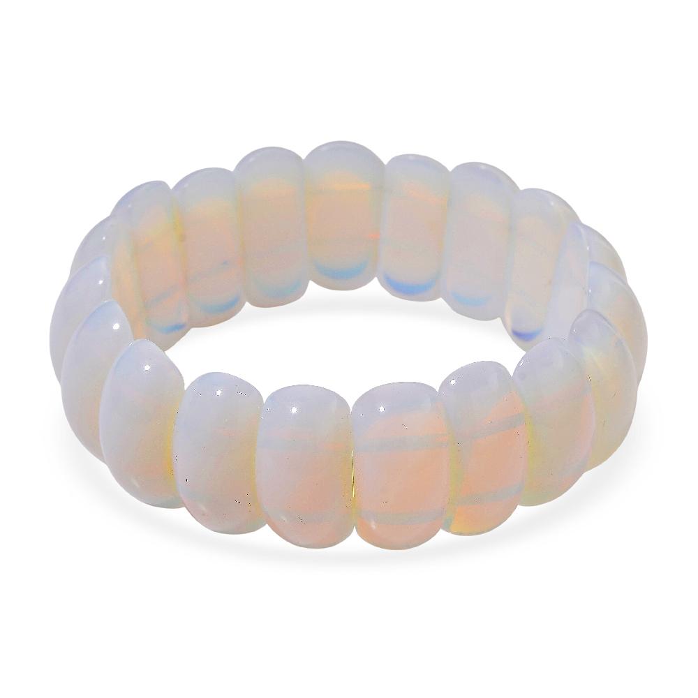 shop lc Opalite 300.00 ctw Cushion Block Stretch Bracelet
