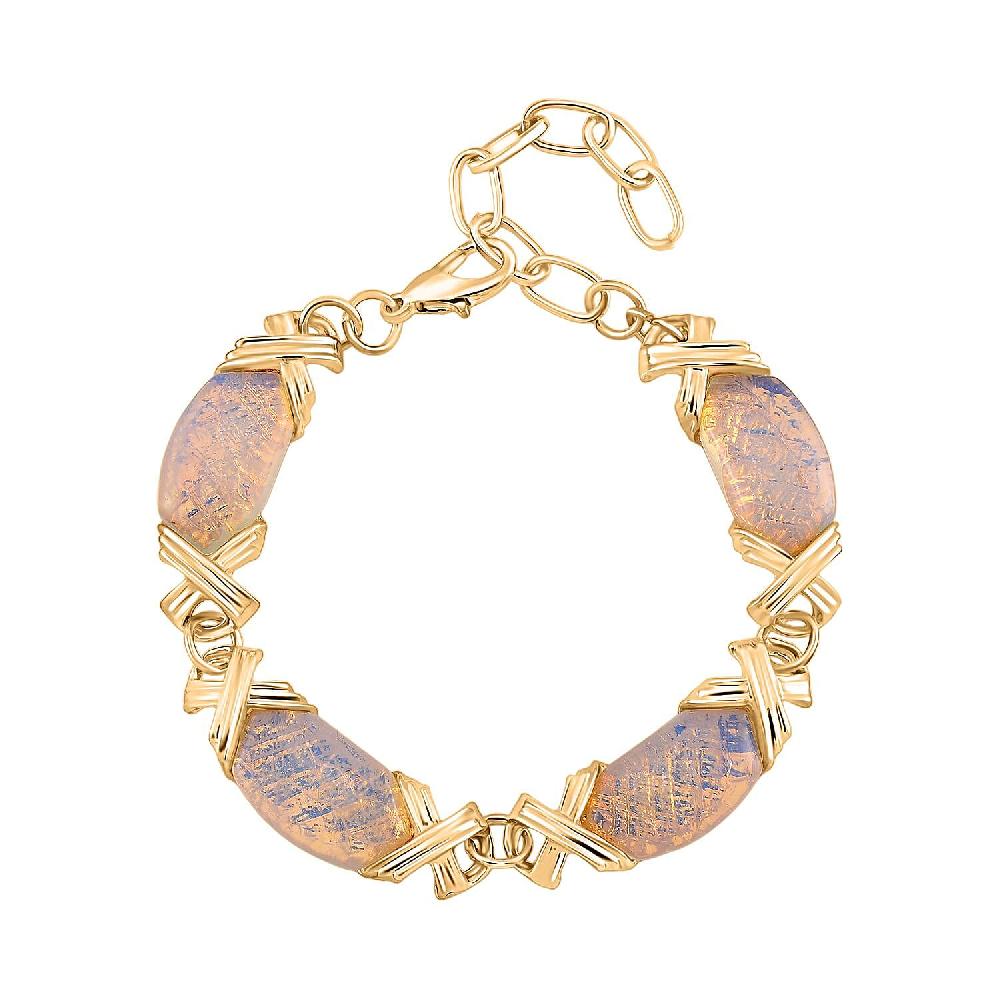 shop lc Opalite 65.00 ctw Molto Kiss Bracelet in Goldtone (6-8In)
