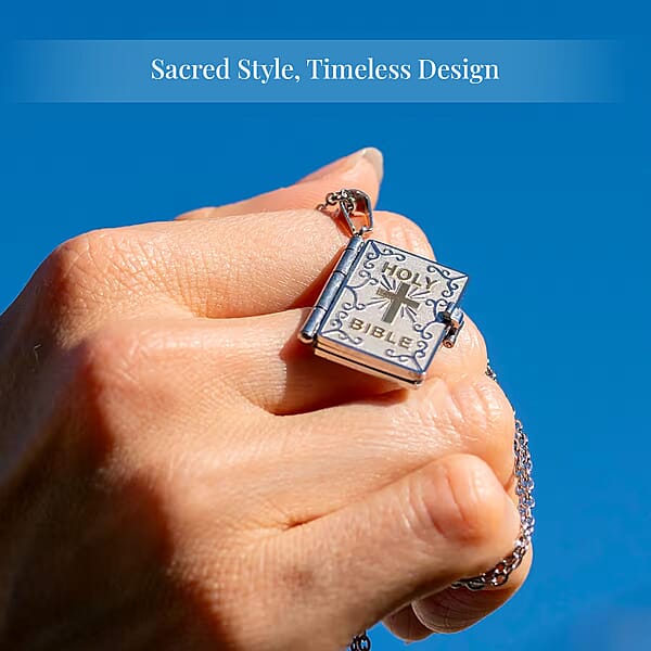 Shop Lc Openable Holy Cross Bible Pendant In ION Plated YG And Hypoallergenic Stainless Steel With Adjustable 24 Inch Necklace