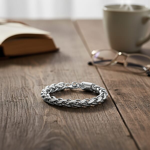 Shop Lc Palma Chain Bracelet In Stainless Steel (7.75-9.75In)