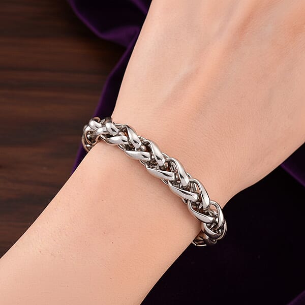 Shop Lc Palma Chain Bracelet In Stainless Steel (7.75-9.75In)