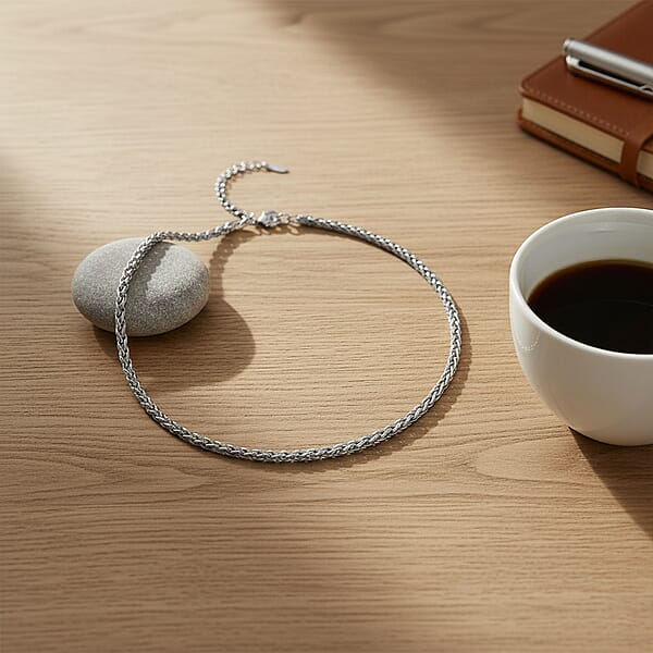 Shop Lc Palma Chain Necklace In Stainless Steel 20-22 Inches