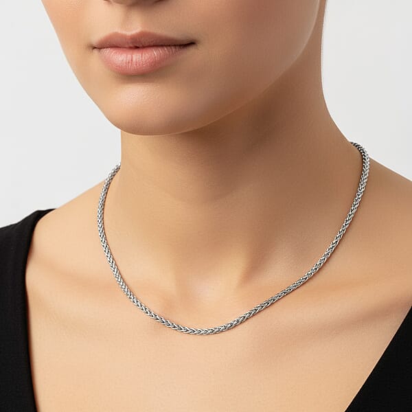 Shop Lc Palma Chain Necklace In Stainless Steel 20-22 Inches