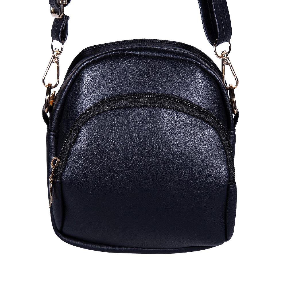 shop lc Passage Black Faux Leather Mini Crossbody Bag
