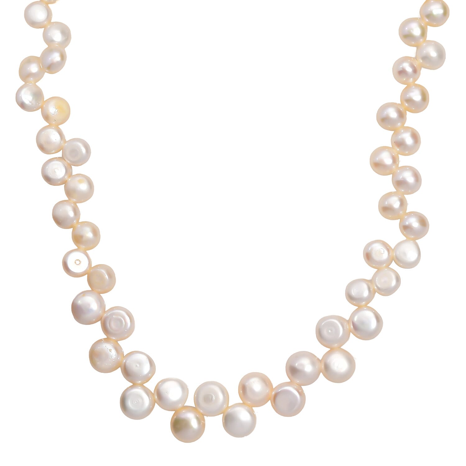 shop lc Peach Freshwater Pearl Necklace in 18K Vermeil Yellow Gold Over Sterling Silver 18 Inches