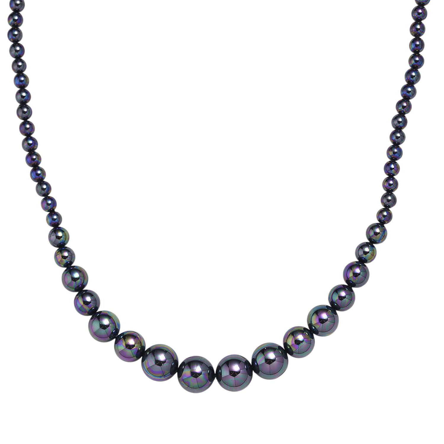 shop lc Peacock Color Shell Pearl Necklace in Silvertone 20-22 Inches