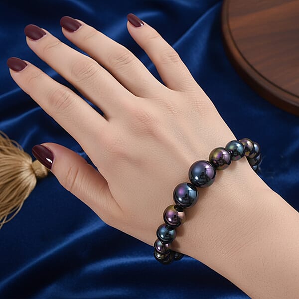 Shop Lc Peacock Color Shell Pearl Stretch Bracelet (7-7.5In)