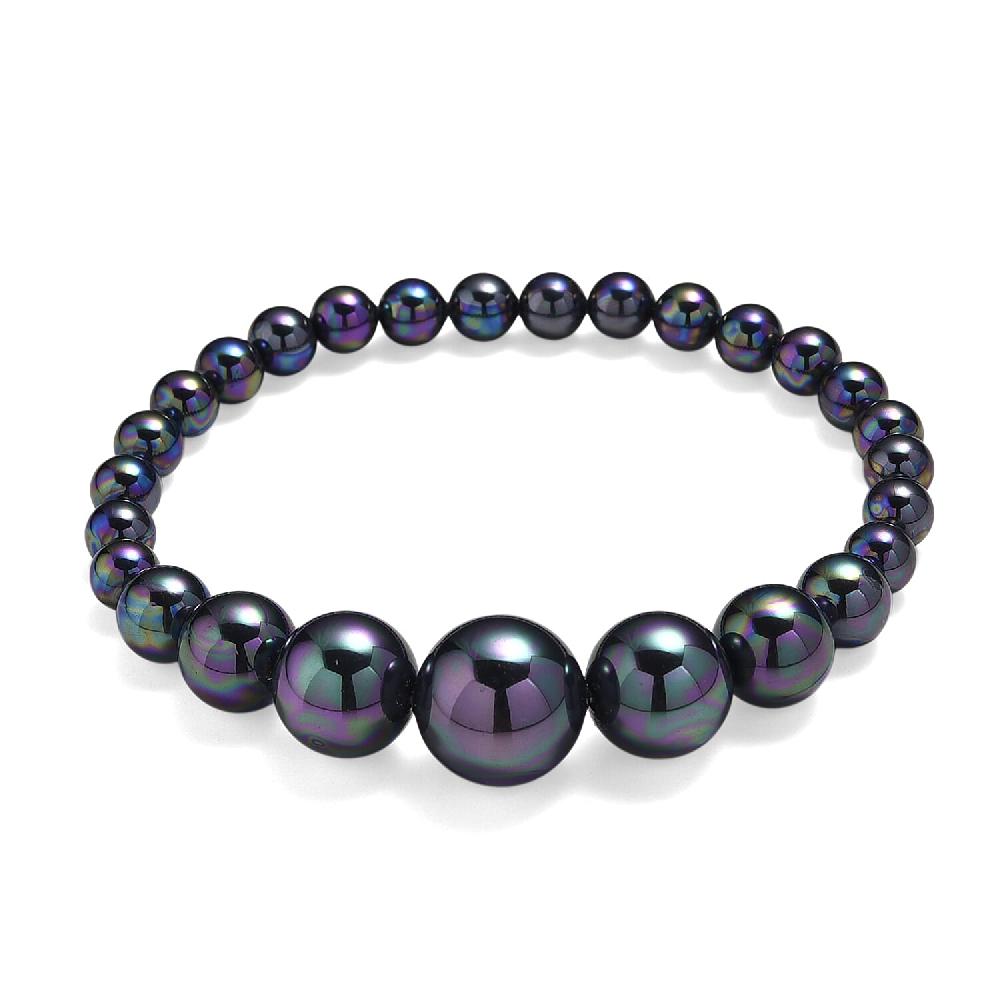 shop lc Peacock Color Shell Pearl Stretch Bracelet (7-7.5In)
