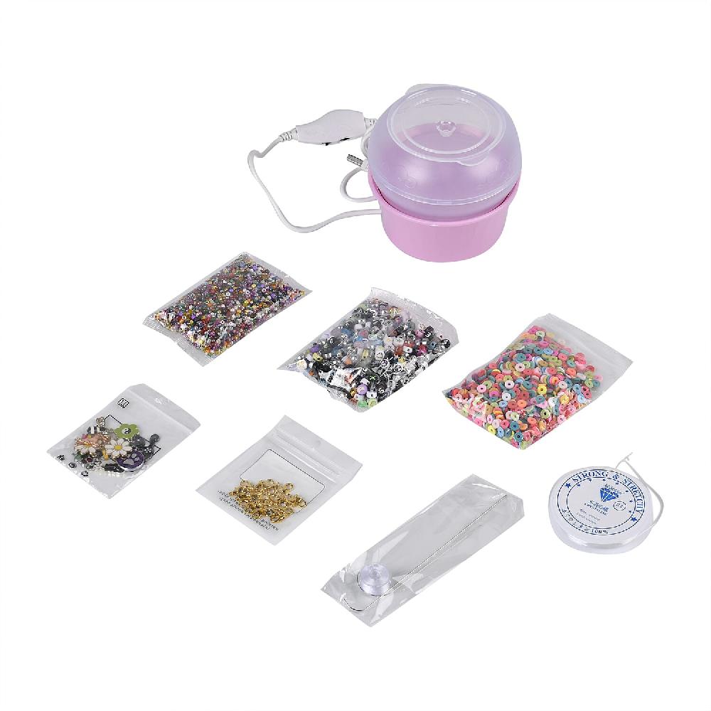shop lc Pink Electric Beading Machine with Accessory