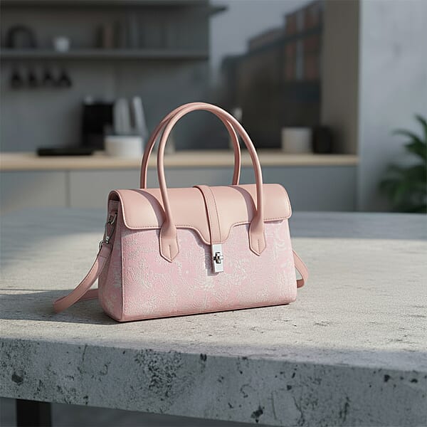 Shop Lc Pink Faux Leather Flap Crossbody Bag With Shoulder Strap