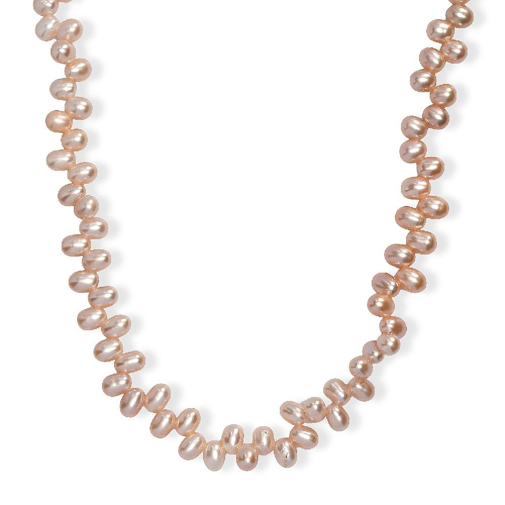 shop lc Pink Freshwater Pearl Dancing Bubbles Necklace in 18K Vermeil Yellow Gold Over Sterling Silver 18 Inches