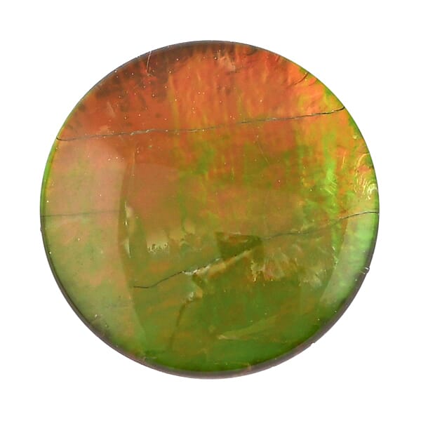 Shop Lc Plain Cut AAAA Canadian Ammolite (Rnd 8 Mm) 1.30 Ctw