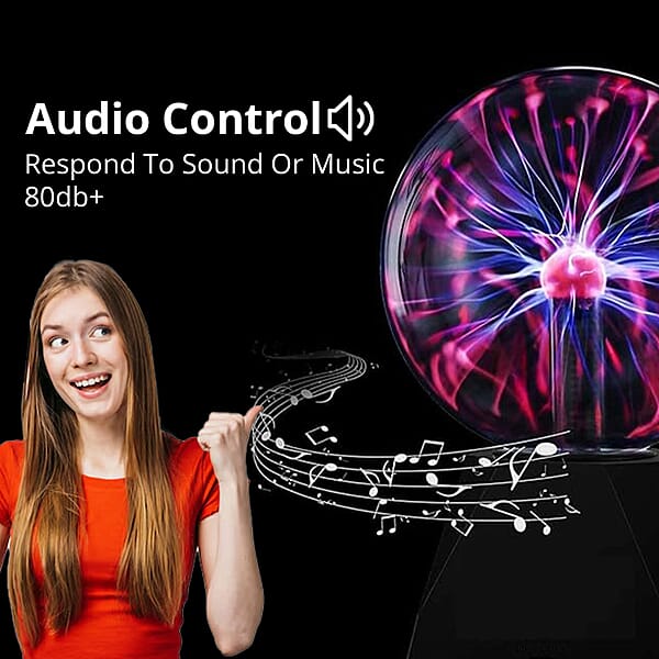 Shop Lc Plasma Ball Light 6 Inches Touch And Sound Activated Lightning