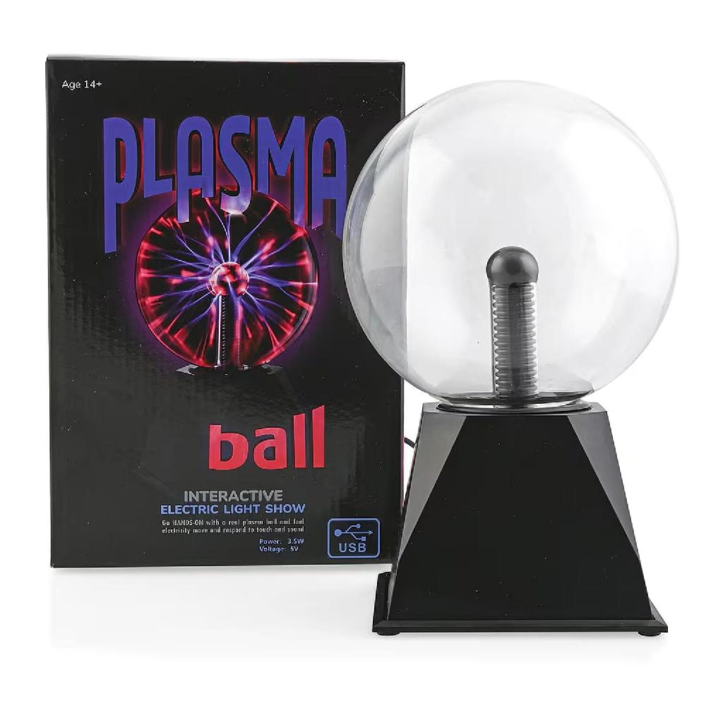 shop lc Plasma Ball Light 6 Inches Touch and Sound Activated Lightning