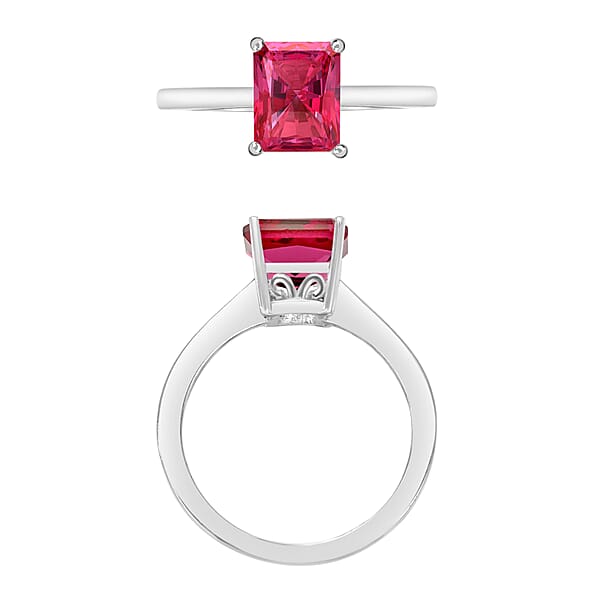 Shop Lc Premium Ouro Fino Rubellite Solitaire Ring In Platinum Over Sterling Silver 1.35 Ctw (Del. In 10-12 Days)