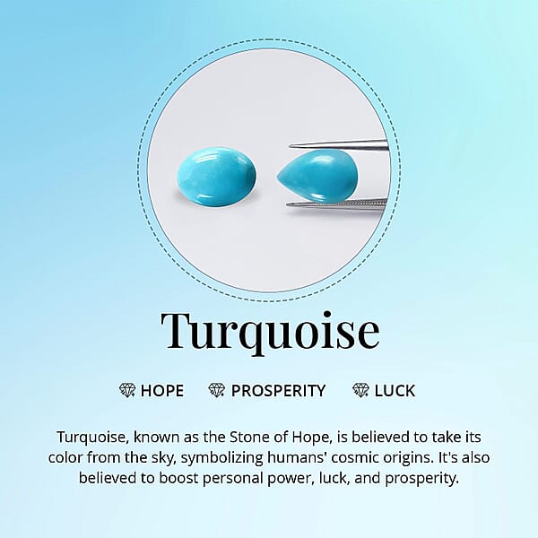 Shop Lc Premium Sleeping Beauty Turquoise 2.35 Ctw Solitaire Stud Earrings In 14K White Gold (Del. In 10-12 Days)