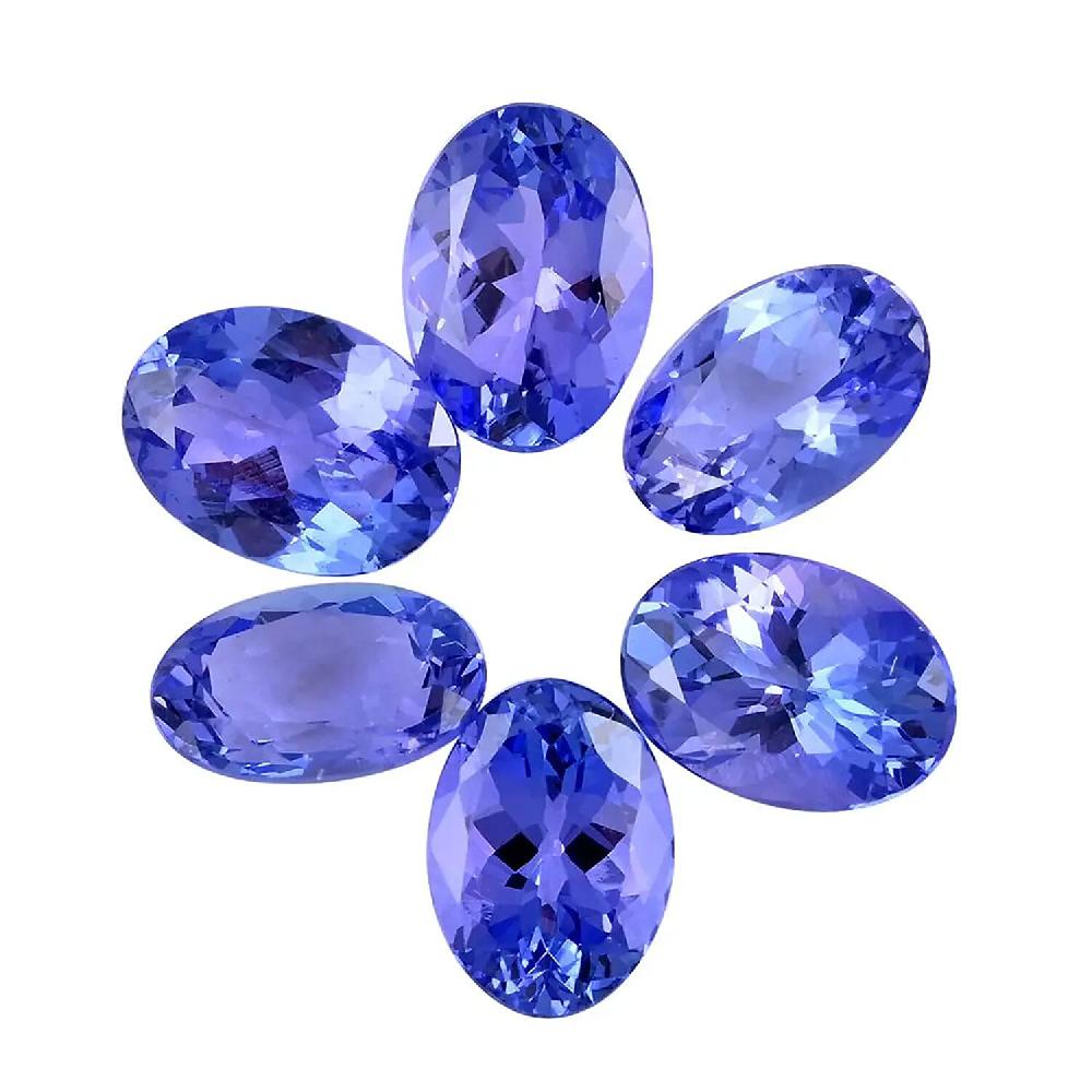 shop lc Premium Tanzanite Set of 6 (Ovl 7x5 mm) 4.00 ctw