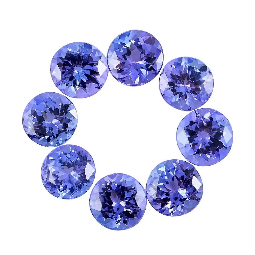 shop lc Premium Tanzanite Set of 8 (Rnd 5 mm) 4.00 ctw
