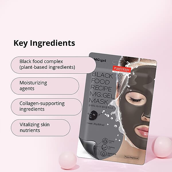 Shop Lc Purederm Set Of 6 Black Food Recipe MG Patent Gel Mask (1pk X6)