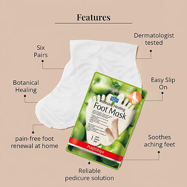 Shop Lc Purederm Set Of 6 Botanical Choice™ Intensive Healing Foot Mask (1pair X6)