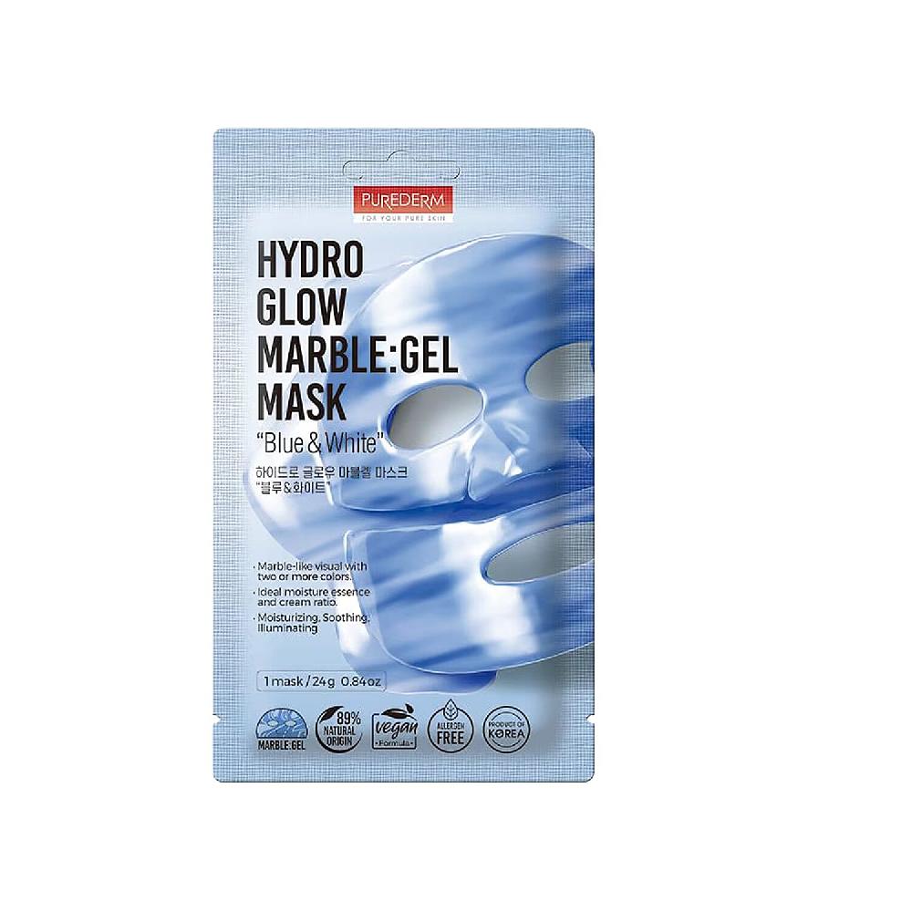 shop lc Purederm Set of 6 Hydro Glow Marble Gel Mask (1pk x6)