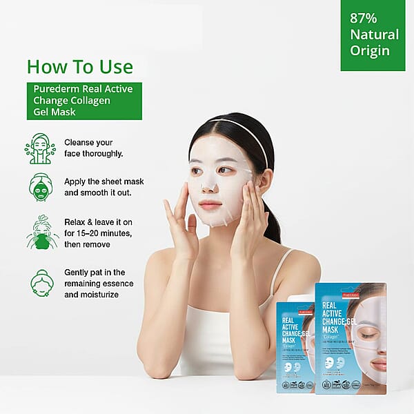 Shop Lc Purederm Set Of 6 Real Active Change (Collagen) Gel Mask (1pk X6)