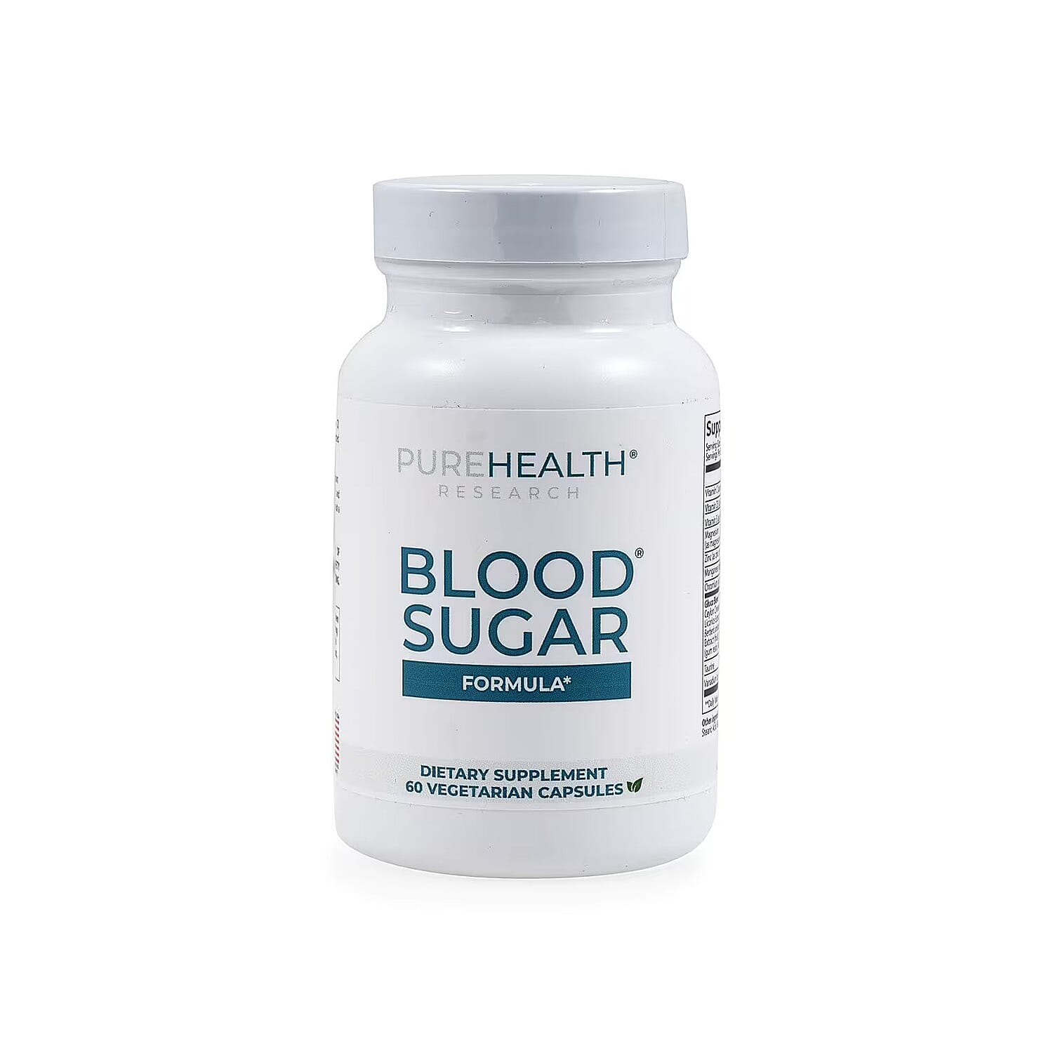 shop lc PureHealth Research Blood Sugar Dietary Supplement 60 Vegetarian Capsules