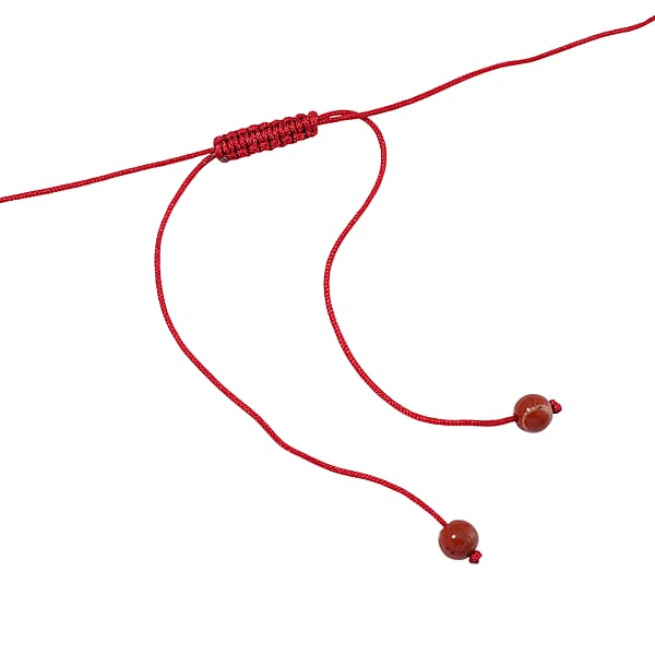Shop Lc Red Glass Simulated Diamond And Red Jasper 105.15 Ctw Beaded Butterfly Necklace 17-22 Inches And Earrings In Goldtone