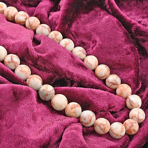 Shop Lc Red Mesh Work Jasper Beaded 300.00 Ctw Necklace 18 Inches In Sterling Silver