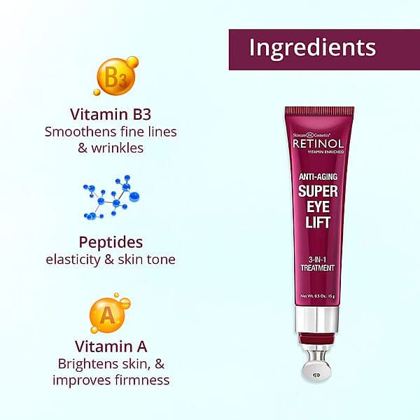 Shop Lc Retinol Vitamin Enriched Super Eye Lift 3-in-1 Treatment (0.5oz) Made In US