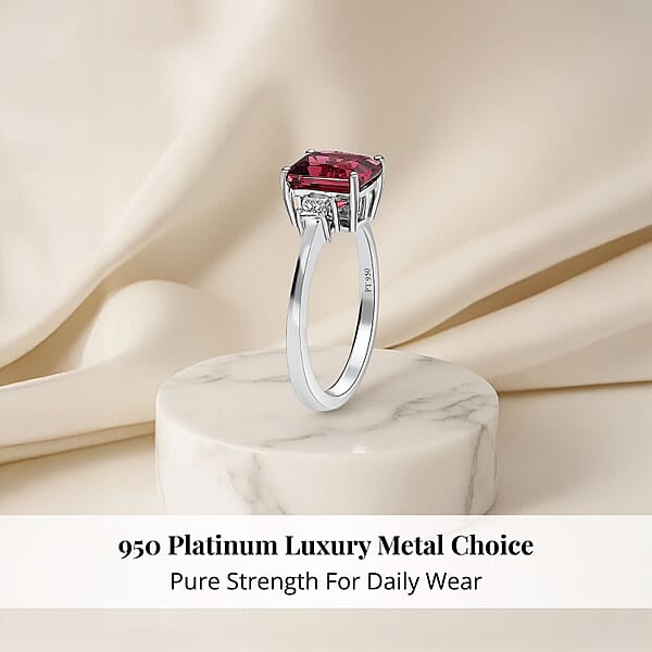 Shop Lc Rhapsody 950 Platinum AAAA Ouro Fino Rubellite And E-F VS White Diamond Ring 2.25 Ctw