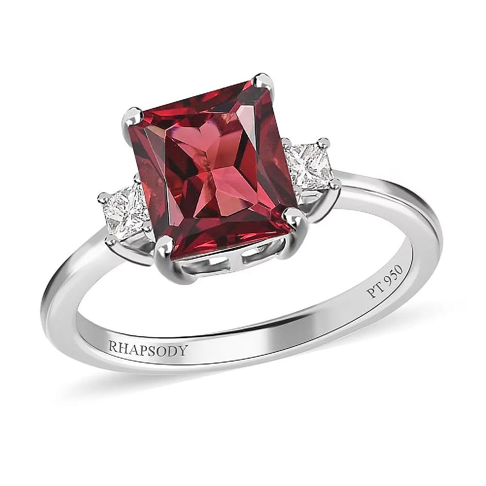 shop lc Rhapsody 950 Platinum AAAA Ouro Fino Rubellite and E-F VS White Diamond Ring 2.25 ctw