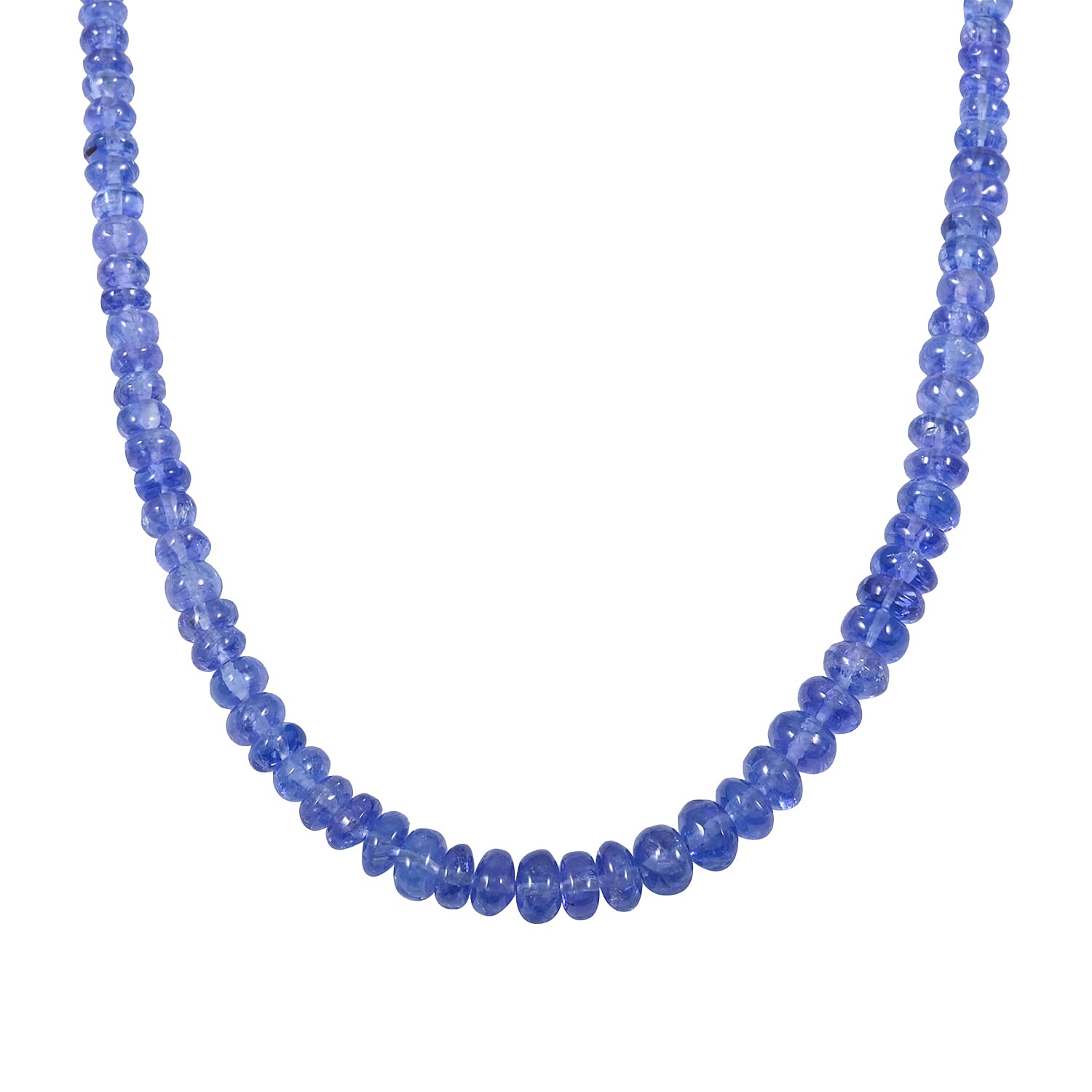 shop lc Rhapsody 950 Platinum AAAA Tanzanite Beaded Graduated Necklace 18 Inches 60.00 ctw